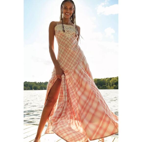 Free People Dresses & Skirts - Free People ￼Piper Plaid Maxi Dress Size 14